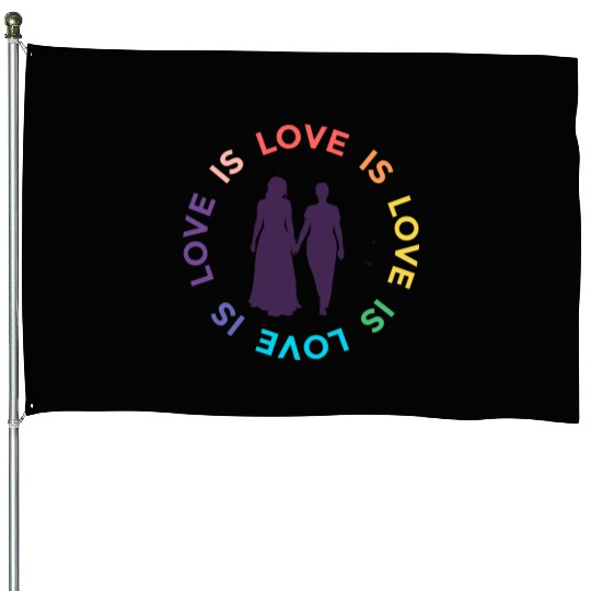 Lesbian Love is love House Flags
