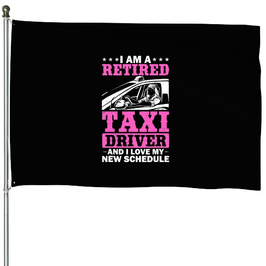 Professional Driver Cab Driver Outfit Taxi Lover House Flags