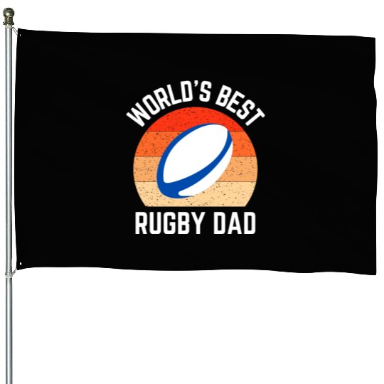 Rugby Dad House Flags