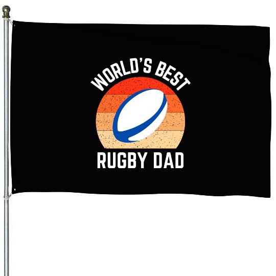 Rugby Dad House Flags