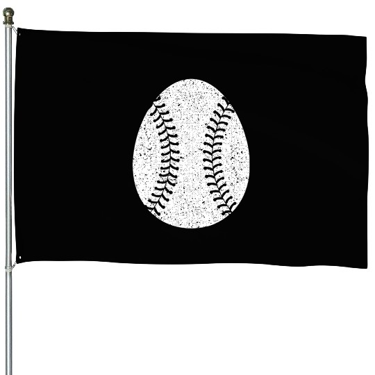 Baseball Happy Easter Egg Hunting Cute Sport Lover House Flags