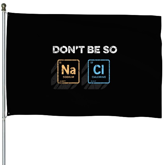 Don t Be So Salty Funny Chemistry Pun Science House Flags