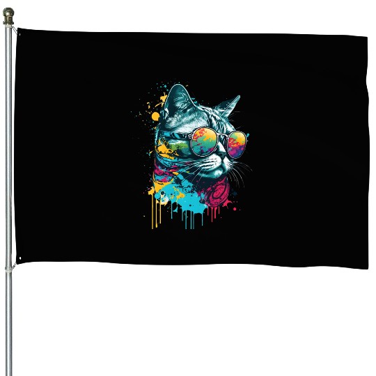 Cat Master House Flags