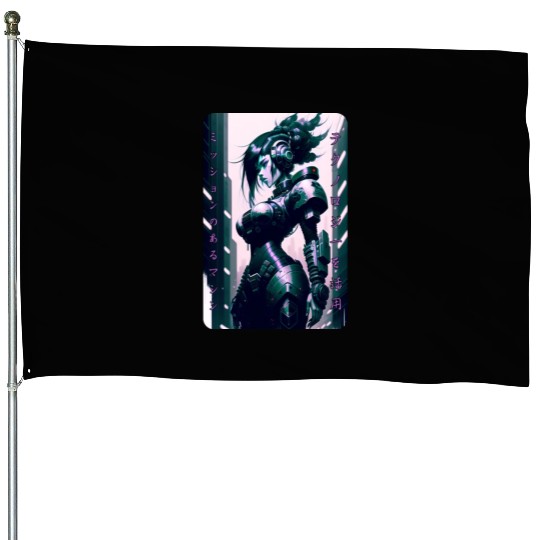 Neon Nights: A Cyberpunk Design 10 House Flags