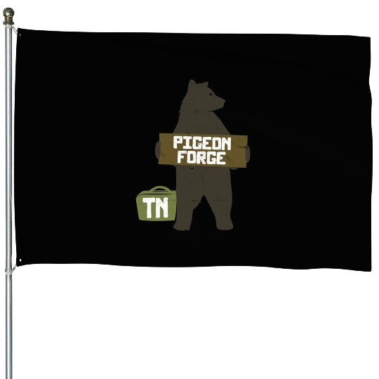 Pigeon Forge Tennessee Great Smoky Mountains Bear House Flags