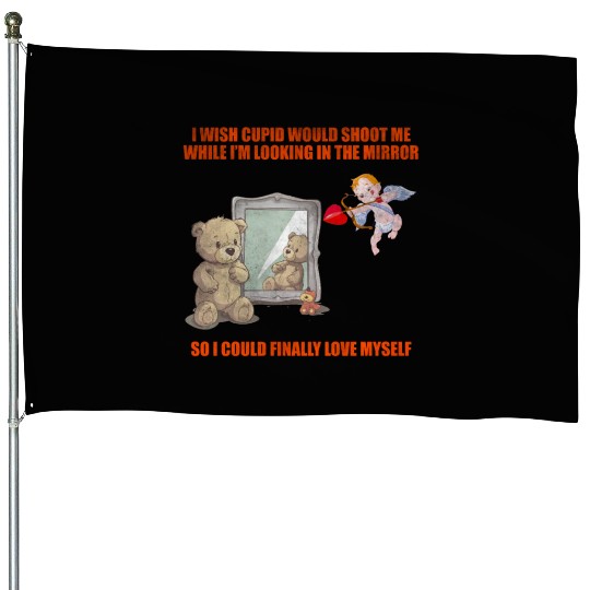 I Wish Cupid Would Shoot Me While I'm Looking In T House Flags