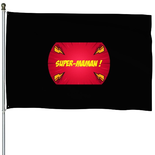 Super-mom super-hero. Best mom Mother's day Comics House Flags
