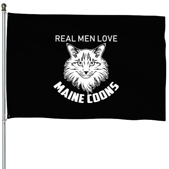 Real Men Love Maine Coons Gift For Cat Lover House Flags