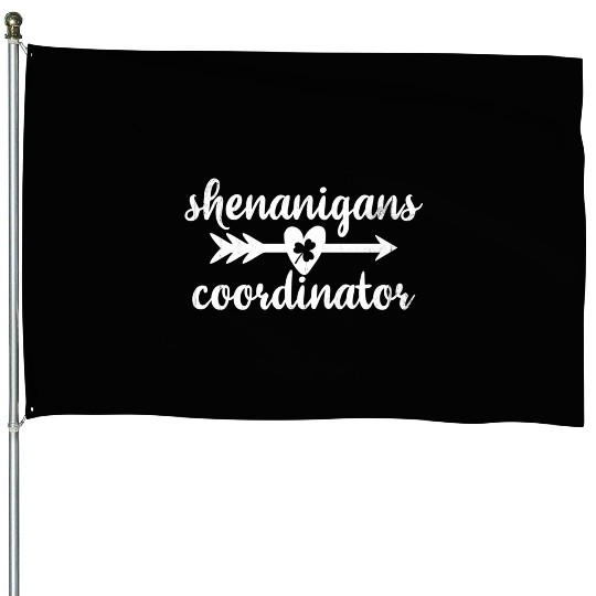 St Patricks Day Lucky Shamrock Luck Shenanigans Co House Flags