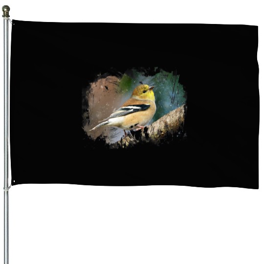 Goldfinch Bird for Nature Lovers Birder Gift House Flags