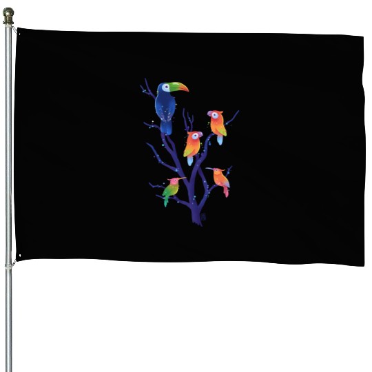 Birds Of Paradise House Flags