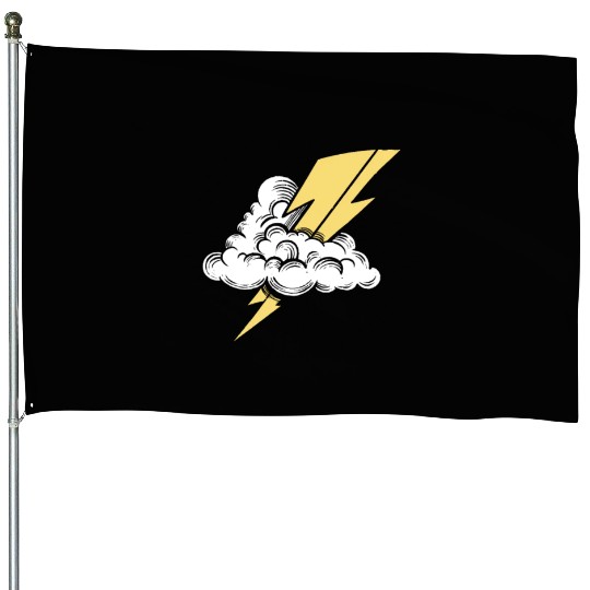 Lightning Bolt House Flags