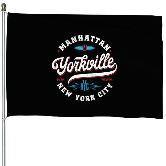 New York Manhattan Yorkville House Flags
