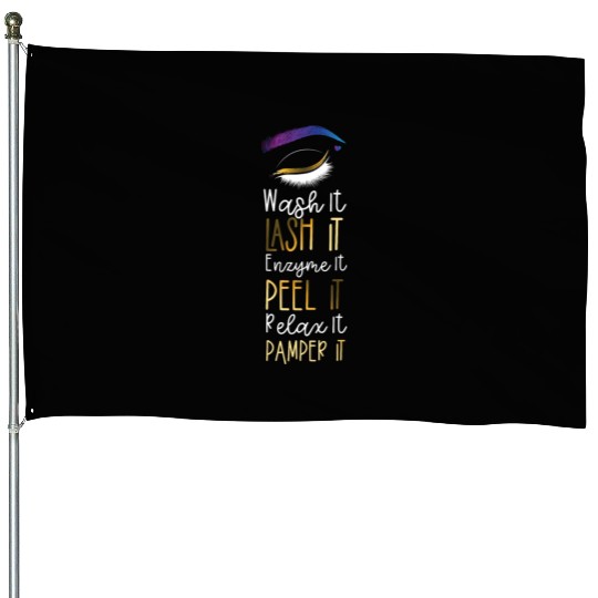 Cute Licensed Esthetician Skincare House Flags