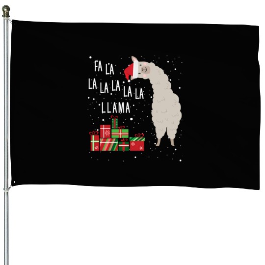 Fa La La Llama House Flags