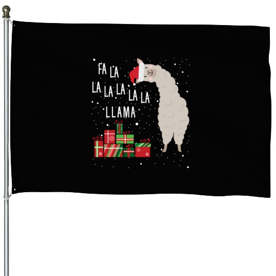 Fa La La Llama House Flags