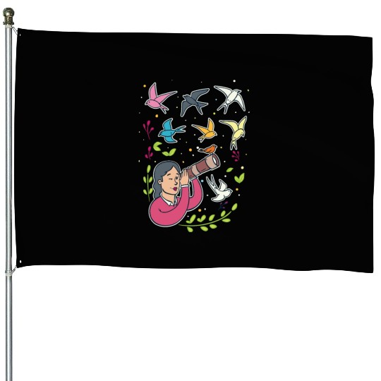 Bird Birdwatching Birdwatcher House Flags