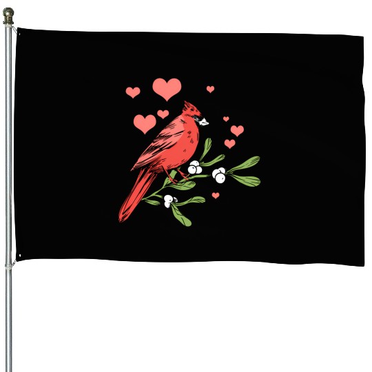 Bird Bird Watching Bird Watcher Birder Heart Cardi House Flags