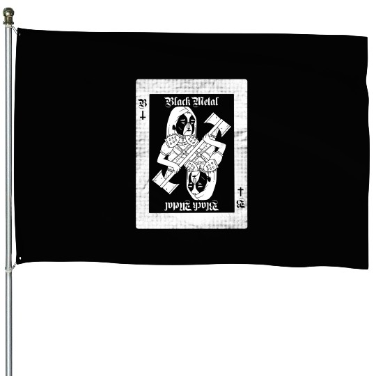 Black Metal Concert Headbanger Satan Antichrist Co House Flags
