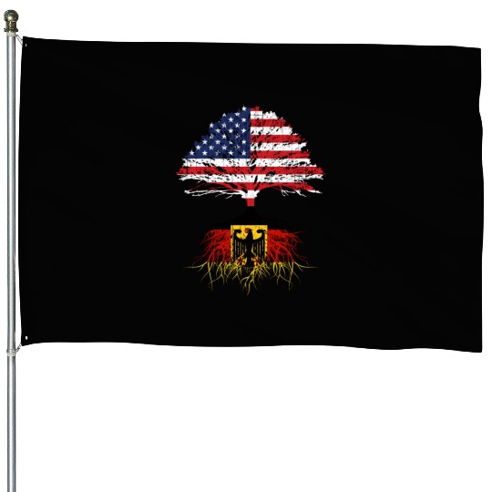 German American Roots Germany Usa Flag House Flags