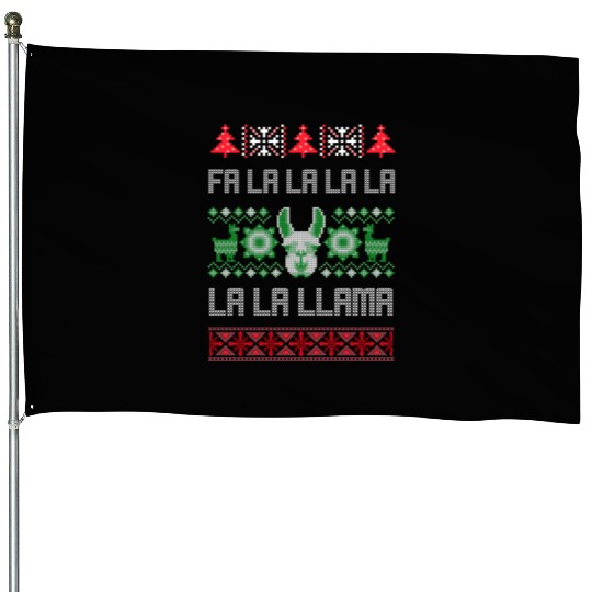 Fa La La Llama Ugly Llama House Flags