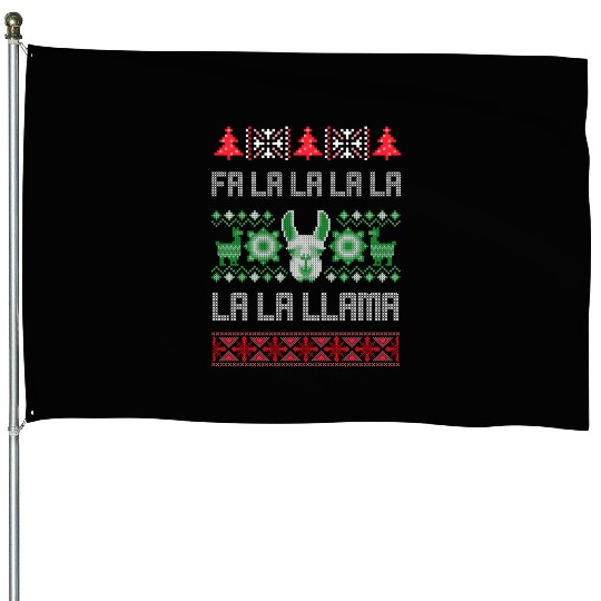 Fa La La Llama Ugly Llama House Flags