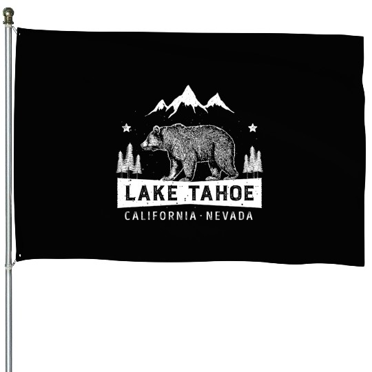 Lake Tahoe California Nevada Bear House Flags