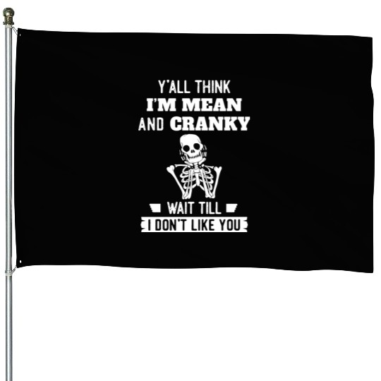 Y’all Think I’m Mean And Cranky House Flags