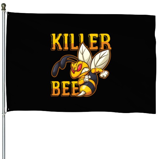 Awesome Killer Bee Hornet Yellowjacket Honeybee House Flags