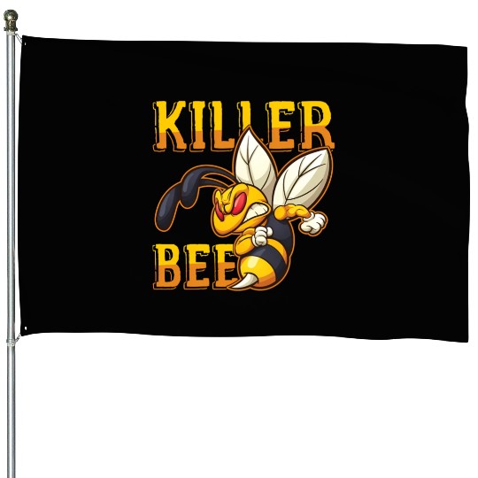Awesome Killer Bee Hornet Yellowjacket Honeybee House Flags