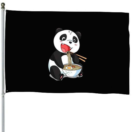 Giant Panda Anime Kawaii Japanese Panda House Flags