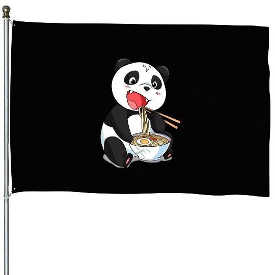 Giant Panda Anime Kawaii Japanese Panda House Flags