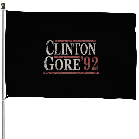 Distressed Bill Clinton Al Gore 1992 House Flags
