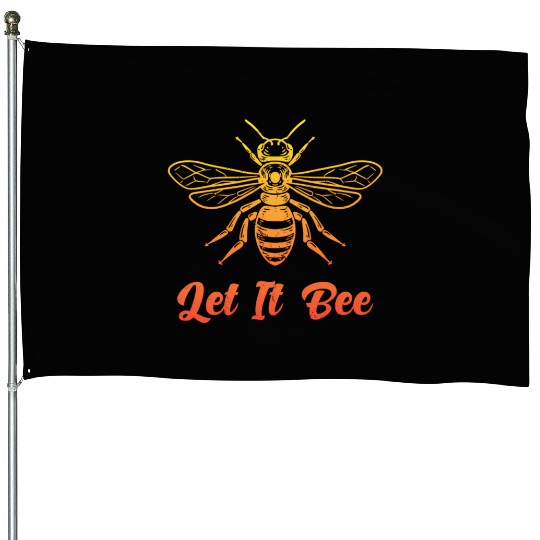 Beekepeer Let It Bee Beekepping Bumblebee Nature House Flags