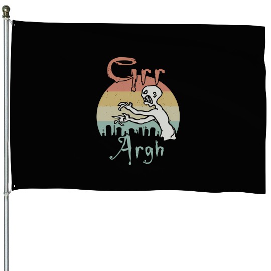 Zombie Dead Mummy Grr Argh Halloween House Flags