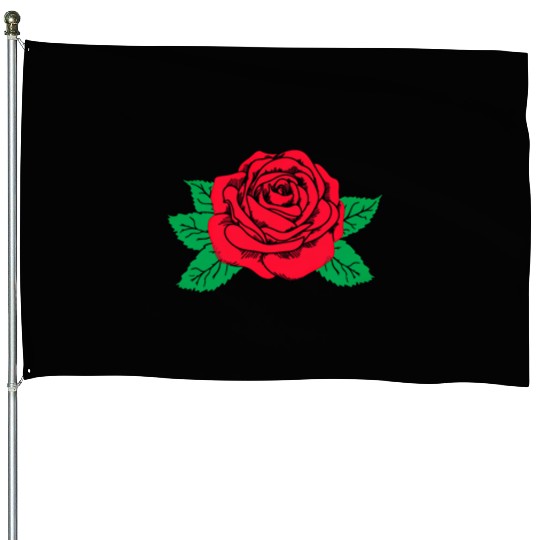 Red Rose Flower Aesthetic Soft Grunge Punk E House Flags