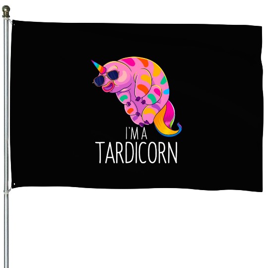 Water Bear Unicorn Tardigrade Science Microbiology House Flags