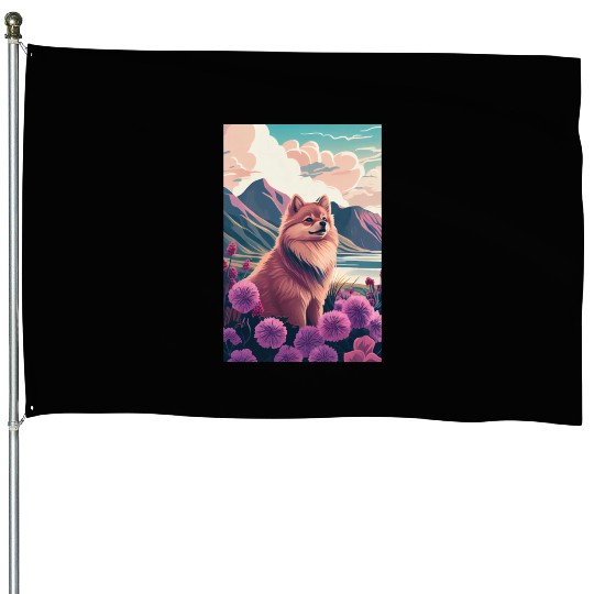 Pomeranian Nature House Flags