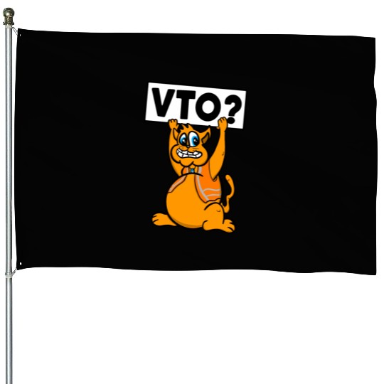 Cat Asking For Vto Worker That Loves Kitties Vto S House Flags