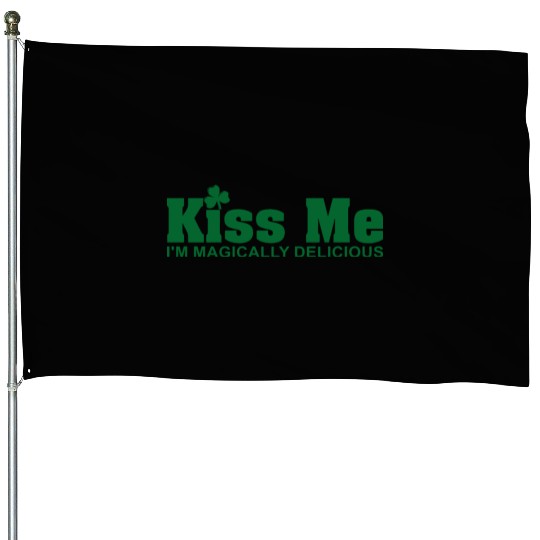 Kiss Me I'm Magically Delicious House Flags