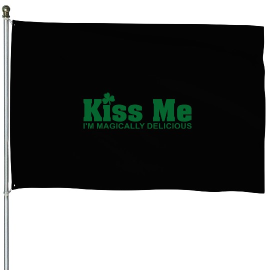 Kiss Me I'm Magically Delicious House Flags