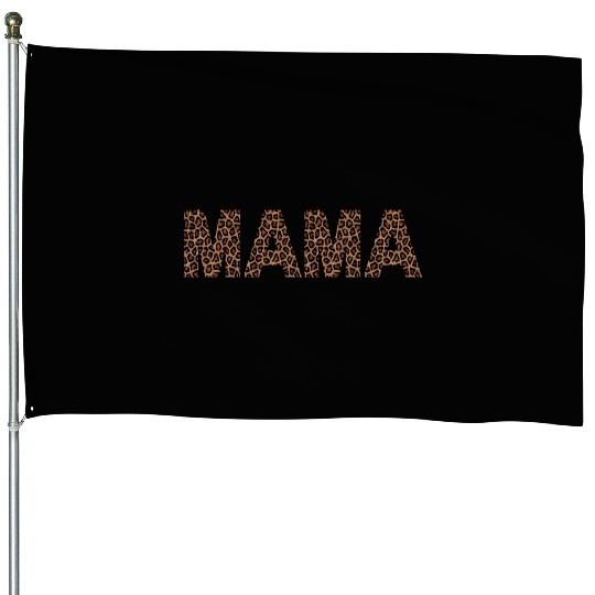 Mama mother's day Leopard design House Flags