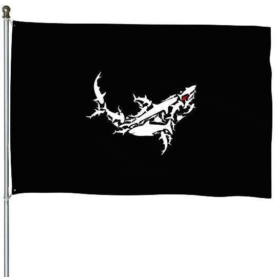 Great White Shark - Ocean Shark House Flags