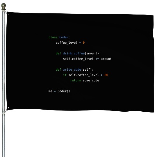 Coffee loving, object oriented python programmer House Flags