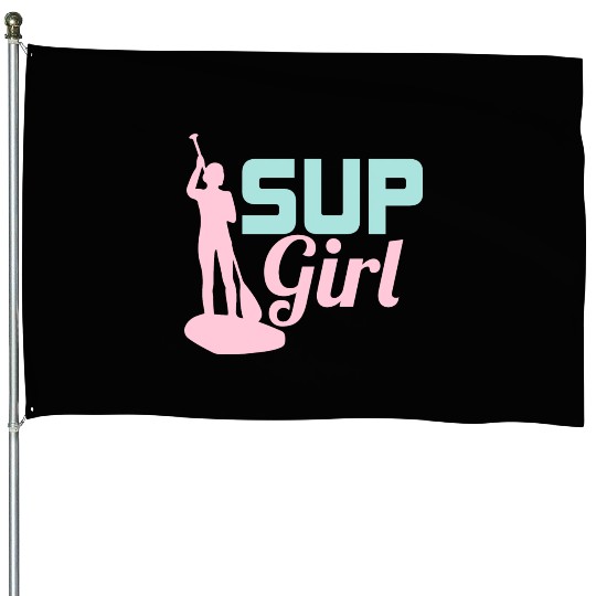 SUP Girl Stand Up Paddle Board House Flags