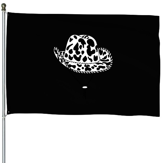 hat, gifts for farm ranch girls, cowgirl country House Flags