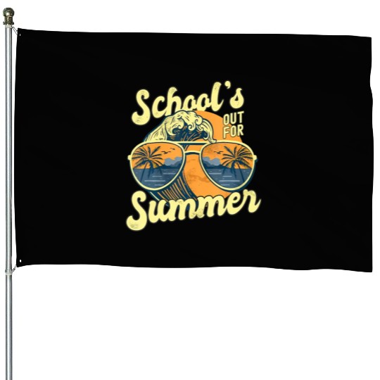 Schools Out For Summer For Teacher Cool Last Day V House Flags