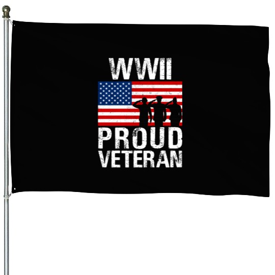 52376 Proud Wwii World War Ii Veteran For Military House Flags