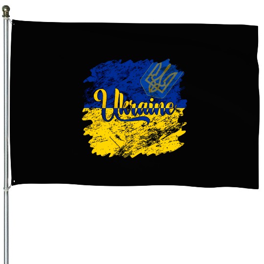 Ukraine Ukrainian Flag I Stand With Ukraine Pride House Flags