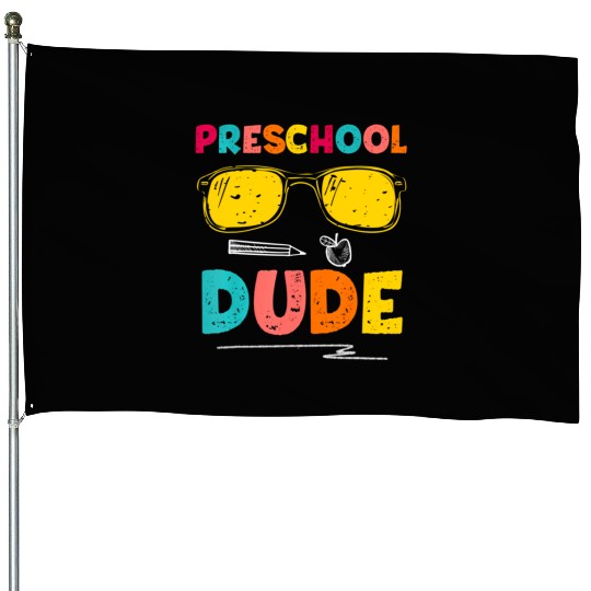 Vintage Hello Preschool Teacher Students Back To S House Flags